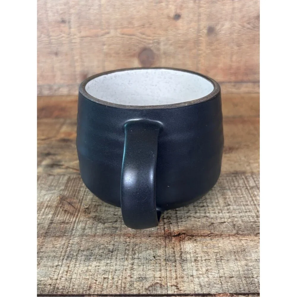 Crate & Barrel 18th Street Black Stoneware Mug